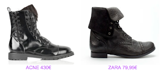 Botines planos 2 Acne vs Zara